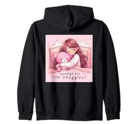 Sundays Snuggles Lazy Cute Hugs Cozy Rose Sudadera con Capucha