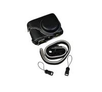 SundayZaZa Funda protectora de piel sintética para cámara Panasonic Lumix ZS99 TZ99, Black, Funda de protección completa