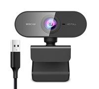 Sundeau Webcam con micrófono, cámara Web HD autofocus 1080p con protección de la privacidad y trípode, Webcam USB Plug and Play para Youtube, videollamadas, Aprendizaje, conferencias, Juegos