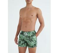 Sundek Bañador fantasía palmeras largo 35cm total goma de hombre. Verde M