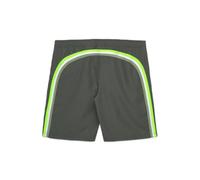 SUNDEK Traje de baño para hombre, verde militar, con cordón, rayas laterales de neón, verde militar, M