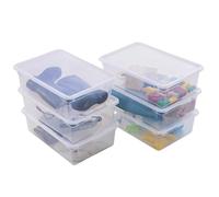 Sundis Clear Box, 6 cajas almacenaje con tapa, 22L, apilables