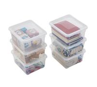 Sundis Clear Box, 6 cajas almacenaje con tapa, 2L, apilables