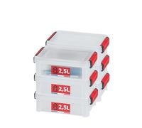 Sundis Clip'N Store, 6 cajas almacenaje con tapa, 2,5L, reforzados