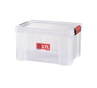 SUNDIS Clip'N Store, caja almacenaje con tapa, 17L, reforzado