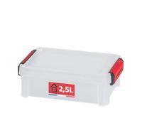 SUNDIS Clip'N Store, caja almacenaje con tapa, 2,5L, reforzado