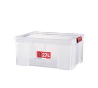 SUNDIS Clip'N Store, caja almacenaje con tapa, 27L, reforzado