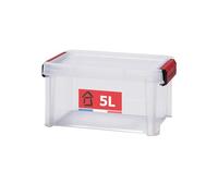 SUNDIS Clip'N Store, caja almacenaje con tapa, 5L, reforzado