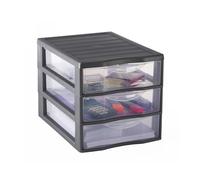 Sundis Orgamix 3T Gris Torre de Almacenamiento, A4 / 3 cajones