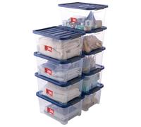 Sundis Wave Box, 9 cajas almacenaje con tapa, 24L, apilables