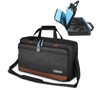 SUNDOY Bolsa de Transporte para DJ Compatible con Pioneer/Numark/Hercules, Estuche de Transporte a Prueba de Golpes con Correa para el Hombro y Compartimentos para Accesorios, Negro, 55x32x12-CM