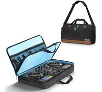 SUNDOY Bolsa de transporte para DJ compatible con Pioneer/Numark/Hercules, estuche de transporte a prueba de golpes con correa para el hombro y compartimentos para accesorios, Negro , 60x39x12-CM