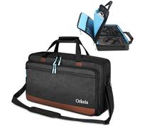 SUNDOY Bolsa de Transporte para DJ Compatible con Pioneer/Numark/Hercules, Estuche de Transporte a Prueba de Golpes con Correa para el Hombro y Compartimentos para Accesorios, Negro, 73x41x15-CM