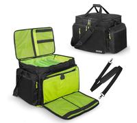SUNDOY Bolsa grande para DJ, bolsa de archivo de cable de DJ de viaje con parte inferior desmontable y separadores para cables, equipo de DJ, equipo de sonido, accesorios de instrumentos musicales