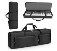 SUNDOY Funda para teclado de 88 teclas para piano eléctrico, funda tipo mochila hecha de Oxford 600D con acolchado de algodón completo de 10 mm, duradera para usar (138 x 18 x 38 cm)