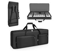 SUNDOY Funda para teclado - Gig Bag hecha de tela Oxford 600D resistente, acolchado de espuma de 10 mm, perfecto para transportar teclados, accesorios musicales y más (para piano de 61 teclas)