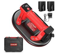 SundpeyPRO 10" Ventosas para Azulejos, Ventosas Eléctrica para Cristales Carga Máx 300 KG, con 2 x 3,0Ah Baterías, Estuche, Pantalla LCD, Ventosa de VacíO para Levantar Vidrio, Parabrisas, Granito