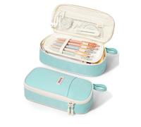 SUNEE Bonito estuche para lápices, estuche estético para bolígrafos, estuche grande de colores con cremallera, almacenamiento y organizador de artículos de papelería Kawaii, suministros escolares para