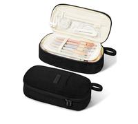 SUNEE Bonito estuche para lápices, estuche grande de pana suave con cremallera, almacenamiento y organizador de artículos de papelería Kawaii, suministros escolares para adolescentes y adultos, niños