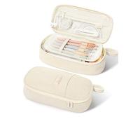 SUNEE Bonito estuche para lápices, estuche grande para lápices, estuche grande estético con cremallera, almacenamiento y organizador de artículos de papelería Kawaii, suministros escolares para