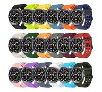 suneensy Paquete de 14 correas deportivas para Samsung Galaxy Watch Ultra de 47 mm (2025/2024), juego de correas de silicona multicolor, talla única, Acetato, No es una piedra preciosa