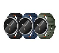 suneensy Paquete de 3 correas deportivas para Galaxy Watch 7/FE/6/5/4 Classic (40-47 mm), correa de silicona sin huecos, color té leche y morado, Galaxy Watch 7 6 5 4 FE, Acetato, No es una piedra