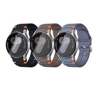 suneensy Paquete de 3 correas deportivas para Galaxy Watch 7/FE/6/5/4 Classic (40-47 mm), correa de silicona sin huecos, color té leche y morado, Galaxy Watch 7 6 5 4 FE, Acetato, No es una piedra