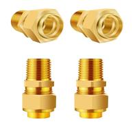 suneensy Paquete de 4 accesorios de gas CSST macho a NPT de latón de 1/2 pulgada, adaptador de conexión rápida para conversión de parrilla de gas natural y propano