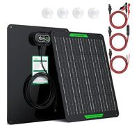SUNER Power Cargador de batería Solar Impermeable de 20 W y 12 V y mantenedor Pro, Controlador de Carga MPPT Ultra Inteligente Integrado, Kit de Carga de Goteo de Panel Solar de 12 voltios para
