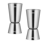 sunerly acero inoxidable 25/50 ml vaso medidor para cócteles Bar Craft doble espíritu medida vaso juego de taza de medición para Bar fiesta vino cóctel bebida coctelera