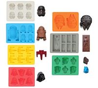 Sunerly Moldes de silicona para cubitos de hielo, diseño de Star Wars (7 unidades)