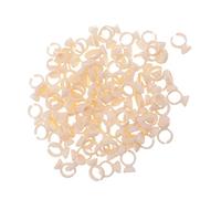 Sunerzenor 100 Piezas Anillos Porta Pigmento Copas para Tinta Anillo de Maquillaje Porta Pegamento Fabricado en Silicona Flexible y Desechable Adecuado para, S