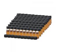 Sunerzenor 100 Piezas Botellas Recargables Frascos Vacíos Perfume Botellas Vidrio Frascos Mini Material Vidrio Adecuado para Perfumes Aceite Esencial, Conectar Tapón 2ml