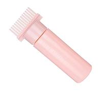 Sunerzenor Botella Aplicadora de Peine para Raíces, Aplicador de Aceite para El Cabello, Herramientas Permanentes Recargables, Botella Multifuncional para Apreta, Rosado