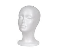 Sunerzenor Cabeza de Maniquí de Espuma para Pelucas Femeninas, Cabeza de Maniquí de Espuma para Exhibición de Pelucas, Ligera