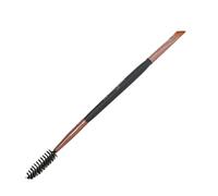 Sunerzenor Cepillo de Cejas Doble Extremo Pincel de Maquillaje Peine para Cejas Cepillo Biselado de Nylon Madera Adecuado para Maquillaje Profesional Y Doméstico