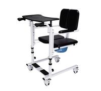 Sunerzenor Dispositivo de Transferencia de Pacientes Silla de Transferencia Elevador Hidráulico Asiento Acolchado Respaldo Confort Bandeja Removible Delantera