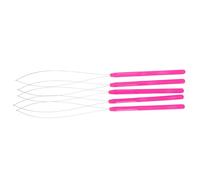 Sunerzenor Extensión de Cabello, Enhebrador de Aguja, Herramienta de Gancho para Tirar de Alambre, Microanillos, Rosa roja