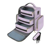 Sunerzenor Organizador de Estuche para Herramientas de Uñas Maletín Porta Gel Bolsa Portátil para Manicura Material Oxford Robusto Aplicable a Técnicos, Púrpura