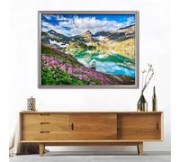 Suneve Diamond Art Kits for Adults,Landscape Mountain 5D Round Diamond Painting Kits,DIY Full Drill Crystal Rhinestone Canvas Embroidery Picture for Home Decor Gift(75x95cm)