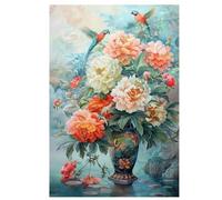 Suneve Jarrón de loro Pintura Diamante Adultos Principiante,Bricolaje 5D Round Diamond Painting Kit Completo,diamond painting Manualidades Para Decoración de Hogar Pared Regalo 85x105cm