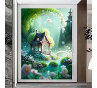 Suneve Paisaje de jardín Pintura Diamante Adultos Principiante,Bricolaje 5D Round Diamond Painting Kit Completo,diamond painting Manualidades Para Decoración de Hogar Pared Regalo 35x55cm