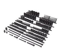 SUNEX, 10181, Llave SAE de 3/8 y 1/2 pulgadas y métrica de 6 puntos estándar y profundo con estrella (E y a prueba de manipulaciones), triple cuadrado y hexagonal, 181 piezas