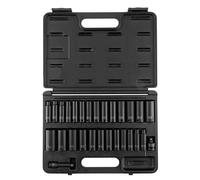 Sunex 3360DD 28 piezas 3/8 Drive Master Profundo Métricas y fraccional de vaso de impacto Set