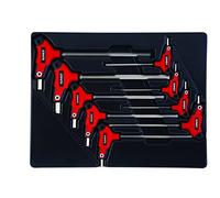 SUNEX Tools 9859 Llave T-Handle SAE, Juego de llaves hexagonales, 9 piezas