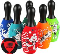 Sunflex sport zirkus bowling set 7-teilig mit aufbewahrungstasche