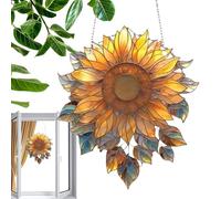 Sunflower Acrylic Ŵindow Hanging - Sun Catcher Decoration | Bright Floral Ornament For Doors, Windowš & Home Decor