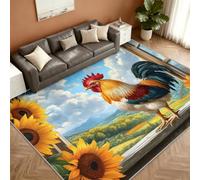 Sunflower Alfombra 200x290cm, Rooster Alfombras for Living Room