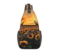 Sunflower and Sunset Outfitter Tuff Camo Sling Bag, Mochila de Hombro Paquete de Pecho Causal Crossbody Daypack para Mujeres Hombres Senderismo Viajes