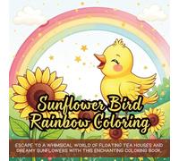 Sunflower Bird Rainbow Coloring: Cute coloring book for kids, kawaii coloring book, bold and easy patterns, coloring book for adults and kids